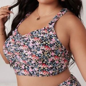 Multiple Color Flower Swim Top